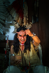 Obraz premium portrait of Americans Indian man .