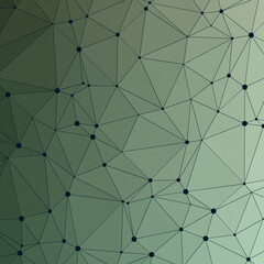 Fototapeta premium Green Tea color Abstract color Low-Polygones Generative Art background illustration