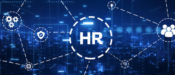 Business, Technology, Internet and network concept. Human Resources HR management concept. 3D illustration.