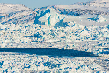 Icebergs at Ilulissat ice fjord, Greenland
