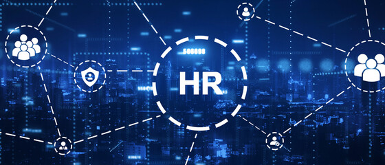 Business, Technology, Internet and network concept. Human Resources HR management concept. 3D illustration.