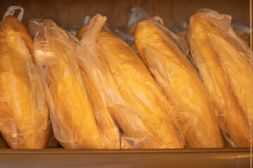 covid 19 bread packed with transparent bags for protection against viruses