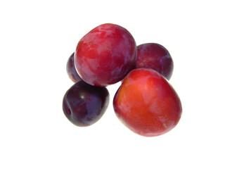 red plum isolated on white background