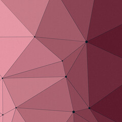 Obraz premium Rose Red color Abstract color Low-Polygones Generative Art background illustration