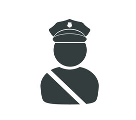 Police icon.  Vector police officer icon.   Police man icon. 