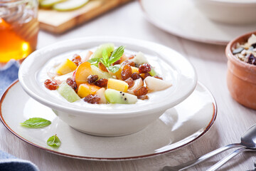 Greek Yogurt With Fruits And Honey