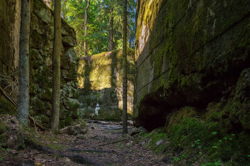 Passage in the ruins of the Giant Fort near Vyborg