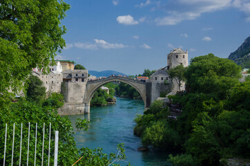 Fototapeta na wymiar Mostar Bridge, Bosnia Herzegovina