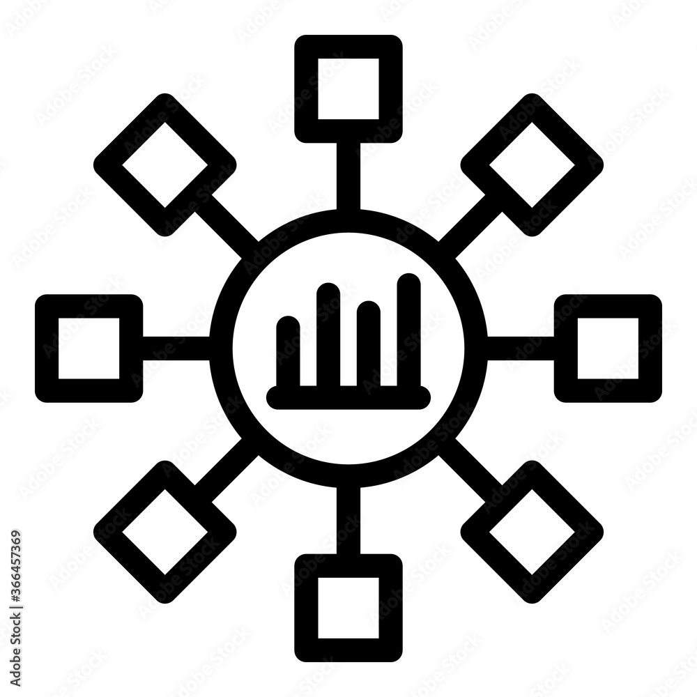 Poster trader scheme flower icon. outline trader scheme flower vector icon for web design isolated on white