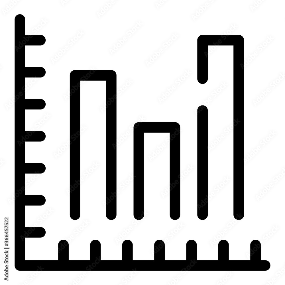 Poster trader graph chart icon. outline trader graph chart vector icon for web design isolated on white bac