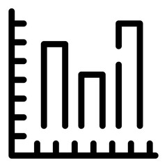 Trader graph chart icon. Outline trader graph chart vector icon for web design isolated on white background