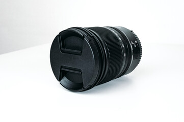 Zoom Camera Lens on White Background