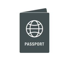 Passport icon.  Vector passport illustration.