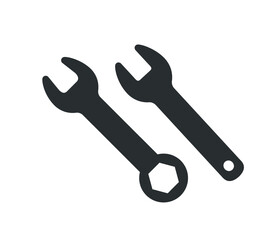 Wrench icon.  Car tool icon.  Spanner icon.  Construction tool vector design. 