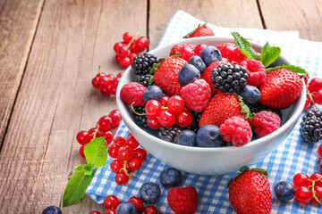 Assorted wild fresh summer berries