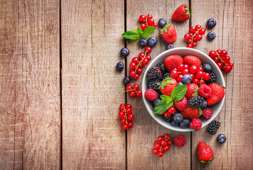 Assorted wild fresh summer berries