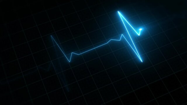 Heart rate monitor electrocardiogram EKG or ECG looping background