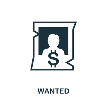 Wanted icon. Simple element from police collection. Creative Wanted icon for web design, templates, infographics and more