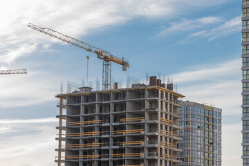 Development of a new district with high multi-storey buildings