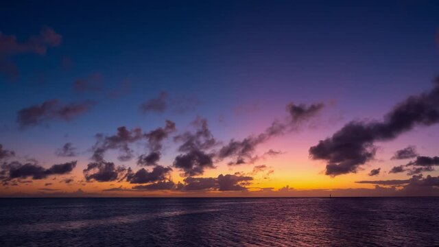 Timelapse of sunset and beach