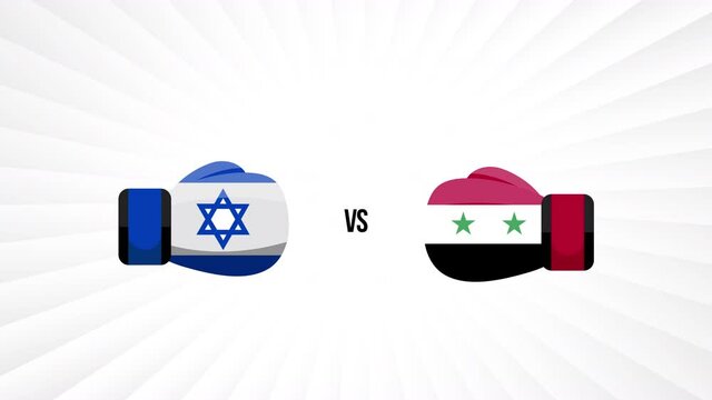 Israel vs Syria. Concept of trade war, fight, sport match or war between Israel vs syria. 