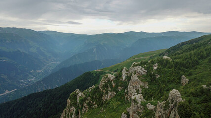 mountain landscape with green grass / Turkey / Trabzon