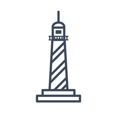 lighthouse line style icon vector design