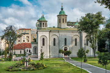 Fototapeta na wymiar Church of the Ascension Serbian Orthodox church in downtown Belgrade Serbia