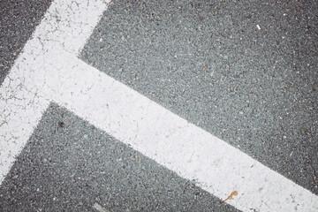 Obraz premium Special street marks with white color and lines and corner, like parking place, no person and space for text and background