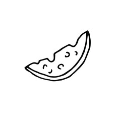 hand drawn slice of cheese isolated on white background. cheese logo emblem icon. cheese market sign