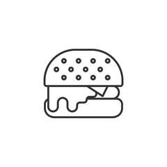 Cheeseburger icon. Fast food symbol modern, simple, vector, icon for website design, mobile app, ui. Vector Illustration