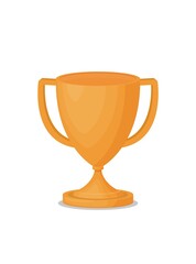 Flat vector Trophy Cup isolated on color background