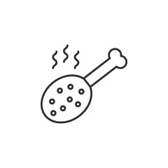 Chicken leg icon. Grilled chicken symbol modern, simple, vector, icon for website design, mobile app, ui. Vector Illustration