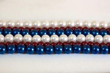 rows of beads