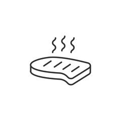 Steak meat icon. Grilled meat symbol modern, simple, vector, icon for website design, mobile app, ui. Vector Illustration