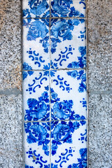 Old Blue And White Tiles (Azulejos), Braga, Portugal