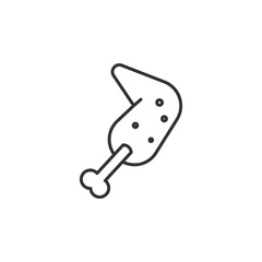 Grilled chicken icon. Snack symbol modern, simple, vector, icon for website design, mobile app, ui. Vector Illustration