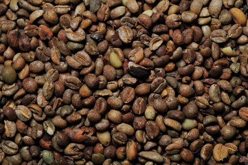 Roasted coffee beans texture background