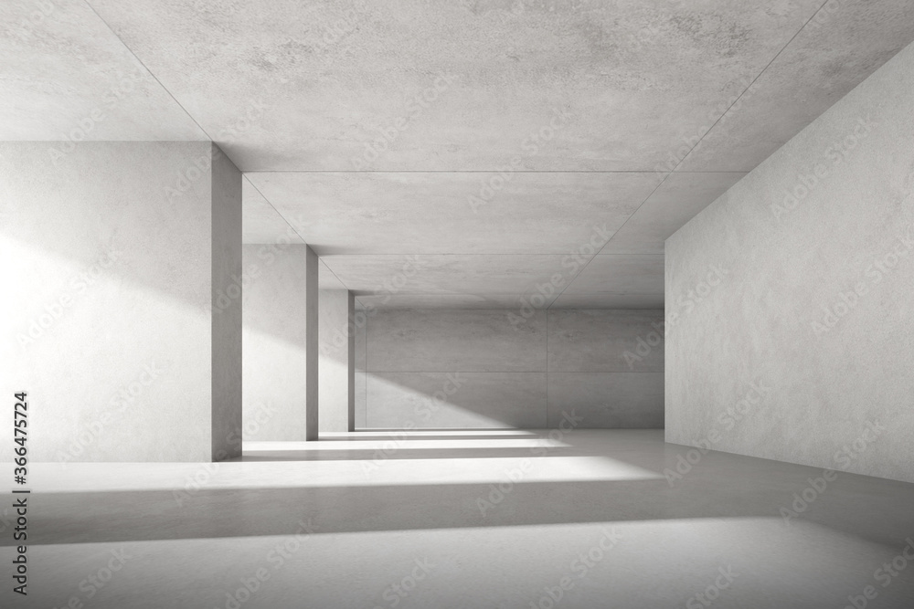Aufkleber Abstract architecture space, Interior with concrete wall. 3d render.	
