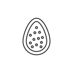 Passionfruit icon. Fruit symbol modern, simple, vector, icon for website design, mobile app, ui. Vector Illustration