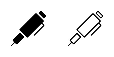 Set Of vector illusion icon of Pen