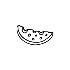 Slice of cheese vector illustration with black hand drawn style. hand drawn slice of cheese isolated on white background. cheese logo emblem icon. cheese market sign