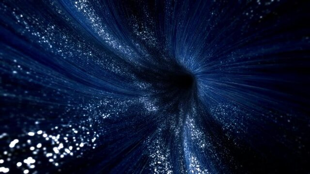 Tranquility in meditation. Abstract travel through spiral vortex wormhole Loop. Fantasy background for science and technology space time and hypnotic light