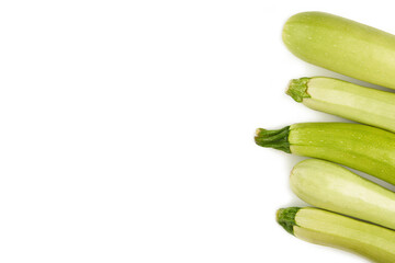 Squash vegetable marrow zucchini isolated on white background