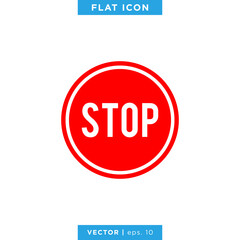 Stop Sign Vector Design Template