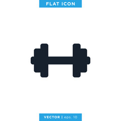Dumbbell Icon Vector Design Template