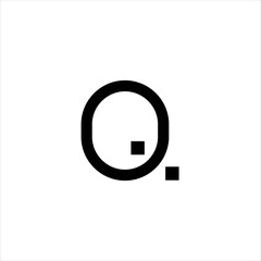 Obraz premium logo letter q abstract , logo letter q line , logo letter q combination 