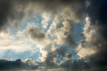 Fototapeta na wymiar Storm clouds in the evening