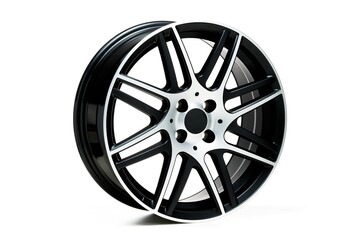 Black mag wheel isolated on white background