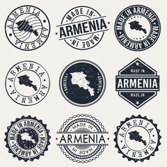 Armenia Travel Stamp Made In Product Stamp Logo Icon Symbol Design Insignia.